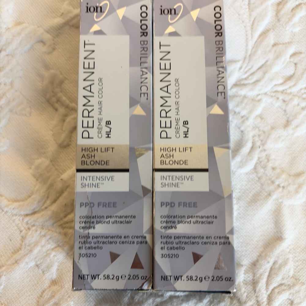 Lot 2 Ion Color Brilliance Permanent Hair Color HL/B High Lift Ash Blonde